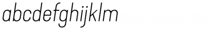 Kapra Neue Thin Expanded Italic Font LOWERCASE