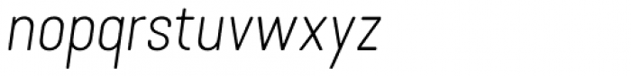 Kapra Neue Thin Expanded Italic Font LOWERCASE