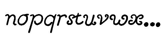 Kapriol Italic Font LOWERCASE