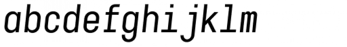 Karben 105 Mono Medium Oblique Font LOWERCASE