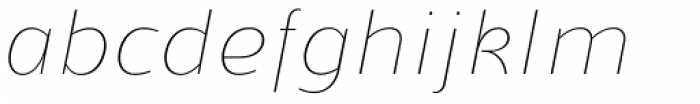 Kareemah Thin Italic Font LOWERCASE