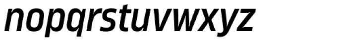 Karibu Condensed Demi Bold Italic Font LOWERCASE