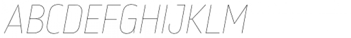 Karibu Condensed Hairline Italic Font UPPERCASE