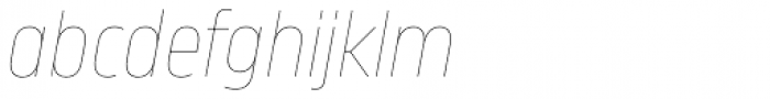 Karibu Condensed Hairline Italic Font LOWERCASE