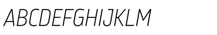 Karibu Condensed Light Italic Font UPPERCASE