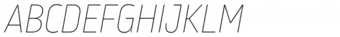 Karibu Condensed Ultra Thin Italic Font UPPERCASE