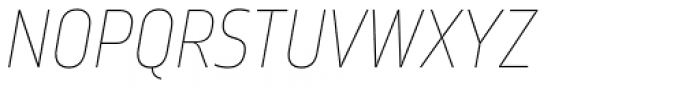 Karibu Condensed Ultra Thin Italic Font UPPERCASE
