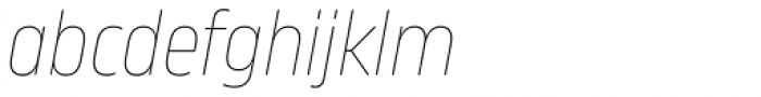 Karibu Condensed Ultra Thin Italic Font LOWERCASE
