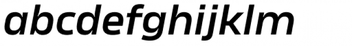 Karibu Expanded Demi Bold Italic Font LOWERCASE