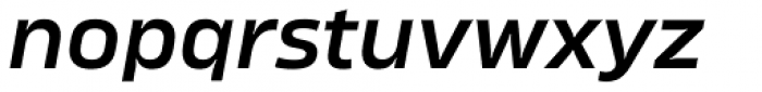 Karibu Expanded Demi Bold Italic Font LOWERCASE
