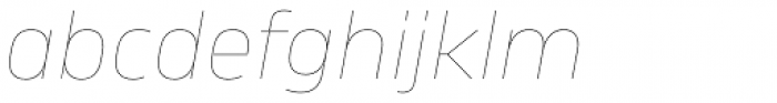 Karibu Expanded Hairline Italic Font LOWERCASE