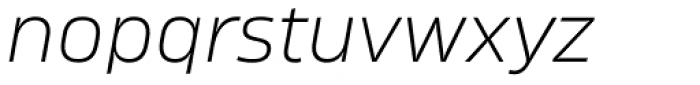 Karibu Expanded Light Italic Font LOWERCASE