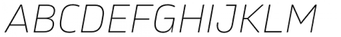 Karibu Expanded Thin Italic Font UPPERCASE