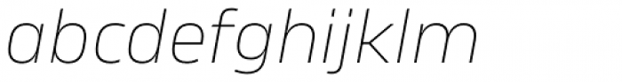 Karibu Expanded Thin Italic Font LOWERCASE