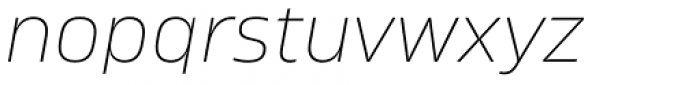 Karibu Expanded Thin Italic Font LOWERCASE