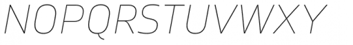 Karibu Expanded Ultra Thin Italic Font UPPERCASE
