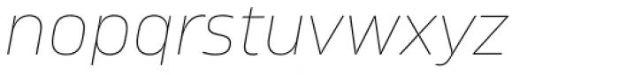 Karibu Expanded Ultra Thin Italic Font LOWERCASE