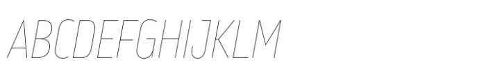 Karibu Narrow Hairline Italic Font UPPERCASE