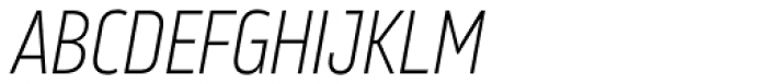 Karibu Narrow Light Italic Font UPPERCASE