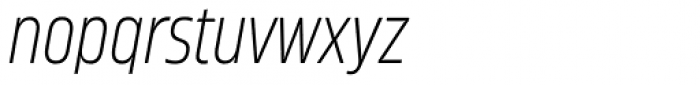 Karibu Narrow Light Italic Font LOWERCASE