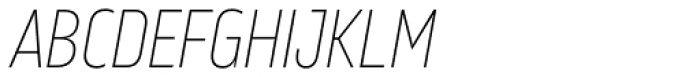 Karibu Narrow Thin Italic Font UPPERCASE