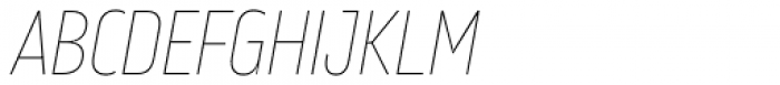 Karibu Narrow Ultra Thin Italic Font UPPERCASE