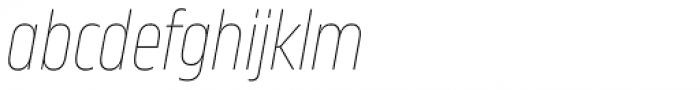 Karibu Narrow Ultra Thin Italic Font LOWERCASE