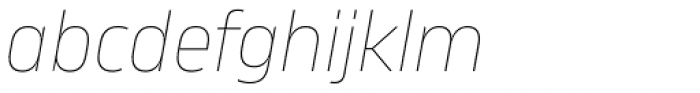 Karibu Ultra Thin Italic Font LOWERCASE