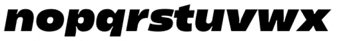 Karibu Wide Black Italic Font LOWERCASE