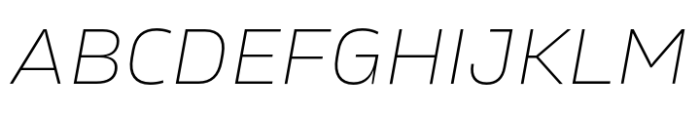 Karibu Wide Thin Italic Font UPPERCASE