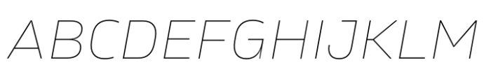 Karibu Wide Ultra Thin Italic Font UPPERCASE