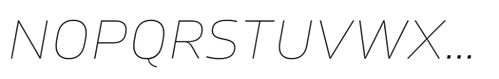 Karibu Wide Ultra Thin Italic Font UPPERCASE