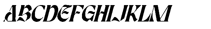 Karis Blackletter Italic Font UPPERCASE