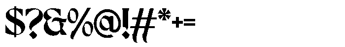 Karis Blackletter Regular Font OTHER CHARS