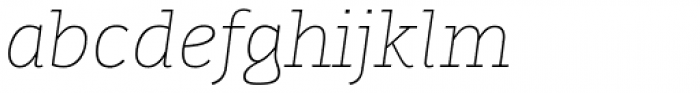 Karlo Serif Extra Light Italic Font LOWERCASE