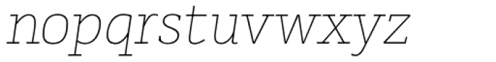Karlo Serif Extra Light Italic Font LOWERCASE