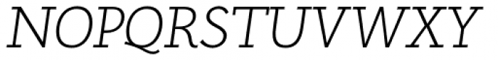 Karlo Serif Light Italic Font UPPERCASE