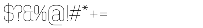 Karnchang Semi Condensed Thin Font OTHER CHARS
