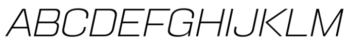 Karnchang Semi Expanded Extra Light Italic Font UPPERCASE