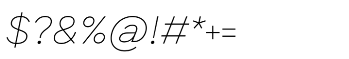 Karst Hairline Italic Font OTHER CHARS