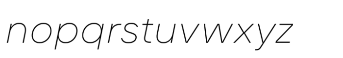 Karst Hairline Italic Font LOWERCASE