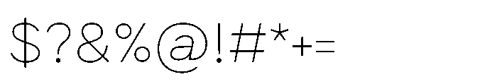 Karst Hairline Font OTHER CHARS
