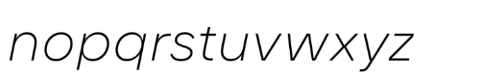 Karst Thin Italic Font LOWERCASE