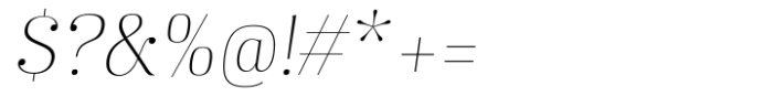 Karsten ExtraLight Italic Font OTHER CHARS