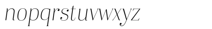 Karsten ExtraLight Italic Font LOWERCASE