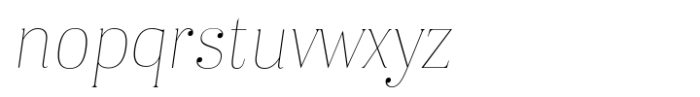 Karsten Thin Italic Font LOWERCASE