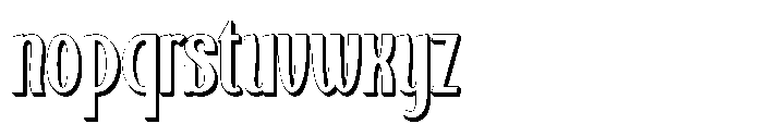 Kashtani Extrude Font LOWERCASE