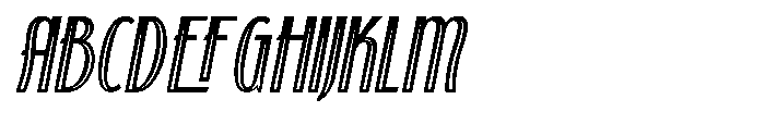 Kashtani Oblique Decor Font UPPERCASE
