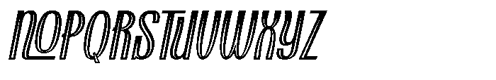 Kashtani Oblique Decor Font UPPERCASE