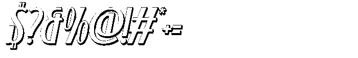 Kashtani Oblique Extrude Font OTHER CHARS